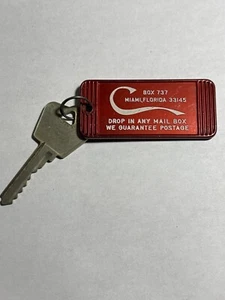 Vintage Hotel Motel Zimmer Schlüsselanhänger & Schlüssel Miami Florida #136 - Bild 1 von 2