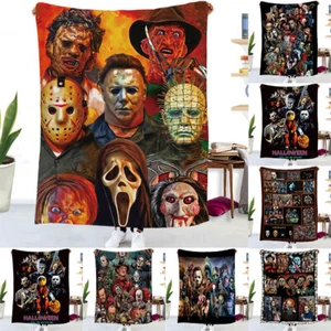 3D Halloween Horror Character Movie Flannel Nap Blanket Sofa Sheet Blanket - Picture 1 of 17