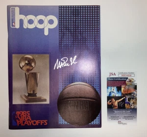 Magic Johnson Signed JSA COA LA Lakers vs Boston Celtics 1985 NBA Finals Program - Picture 1 of 4