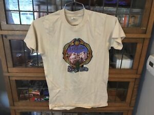 VTG MARIJUANA MT Rushmore ‘Even The Best Get Stoned’ Tan Iron On T-shirt SZ XS/S