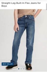 Old Navy Boys Straight Jeans Built-in-flex Size 18 - Picture 1 of 3
