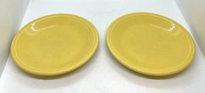 2 Yellow Fiesta Fiestaware Salad Bread Dessert Luncheon Plates HLC - Picture 1 of 5