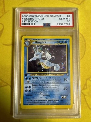 2000 Pokemon Neo Genesis 1st Edition #8 Kingdra Holo PSA 10 Gem Mint - Image 1 of 2