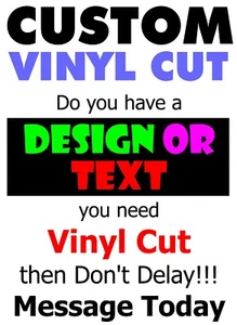 Gráficos y texto de vinilo de corte personalizado - Imagen 1 de 4