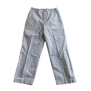 Lands End Chino Hose Pant China Blau Größe 8 Gingham Vintage Neu mit Etikett Cropped - Bild 1 von 8