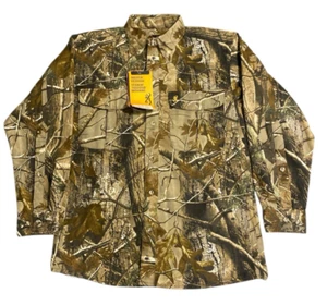 Browning Wasatch Mens Long Sleeve Button up Size Medium REALTREE TIMBER CAMO - Picture 1 of 8