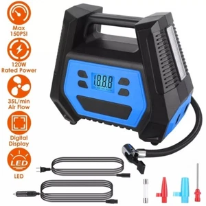 Portable Bike Tire Inflator Max Power Tire Pump Inflatable 150PSI Air Compressor - Picture 1 of 5