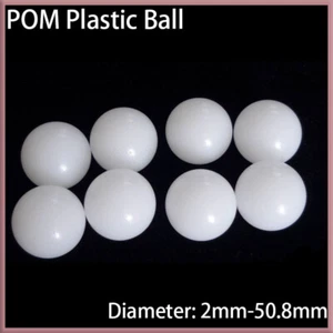 Dia: 2mm~50.8mm POM Plastic Ball White Solid Balls Bearing Roller Bead Valves - Picture 1 of 12
