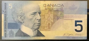 2002 CANADA PAPER MONEY - 5 DOLLARS BANKNOTE! - Picture 1 of 2