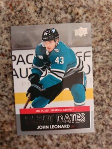 2021-22 Upper Deck Series 1 "Debut Dates" John Leonard #DD-2