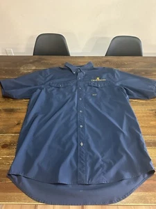 Ariat Rebar Grove Park Inn Para Hombres L Abotonable Ripstop VentTEK Azul Manga Corta - Imagen 1 de 5