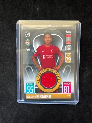 2021-2022 TOPPS MATCH ATTAX ROBERTO FIRMINO AUTHENTIC MEMORABILIA PATCH JR-RF - Image 1 of 2