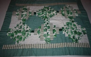 2 NEW QUILTED PILLOW SHAMS - IVY CABIN STYLE # BY ARCH HOME COLLECTION - GREEN - Picture 1 of 5