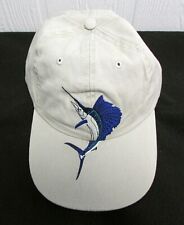 SAILFISH Sport Cap BEIGE Fishing Hat Adjustable Embroidered Sail Fish NEW AG32
