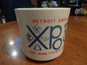 Boy Scout Coffee Mug Michigan Detroit Area Council VTG 1980 EXPO State Fair USA - Picture 1 of 6
