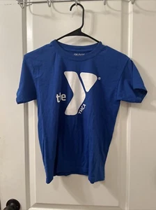 Gildan Youth Boys Short Sleeve T-Shirt YMCA Sherwood Forest Dodgers Size M 10/12 - Picture 1 of 14