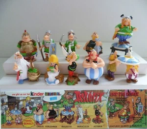 KINDER FERRERO SURPRISE COMPLETE SET ASTERIX OBELIX 10x FIGURES CAKE TOPPERS RAR