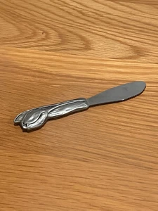 Decorative Tulip Handle Butter Knife – Cast Metal Spreader – Floral Serving Uten - Picture 1 of 3
