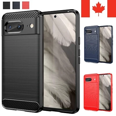 For Google Pixel 8 / 8a / 8 Pro Case Carbon Fiber Protective Shockproof Cover - Image 1 of 4