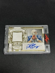 2024 Leaf Q Peyton Manning Patch Auto #1/1 GOLD One Of One! Game Worn Patch! - Picture 1 of 2