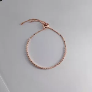 Tennis Bracelet Adjustable Rose Gold - Picture 1 of 2