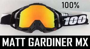 FIRE MIRROR LENS to fit 100% MOTOCROSS MX GOGGLES ACCURI RACECRAFT STRATA bmx - Picture 1 of 1