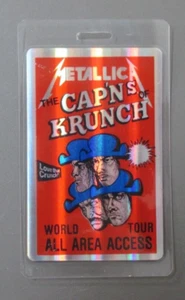 Metallica backstage pass laminated Cap'ns Of Krunch All Area Access FOIL PAPER ! - Picture 1 of 1
