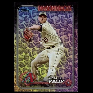 2024 Topps #112 Merrill Kelly Easter Egg Holiday Foil Parallel SP Diamondbacks - Picture 1 of 2