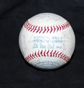 1978 NY YANKEES 24 PLAYER SIGN'D  BASEBALL MUNSON LYLE JACKSON CHAMBLISS GUIDRY! - Picture 1 of 11