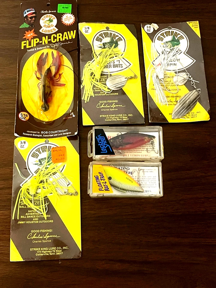 Strike King Charles Spence /Bill Lewis Fishing Lures Lot of (6) NOS - Image 1 of 1