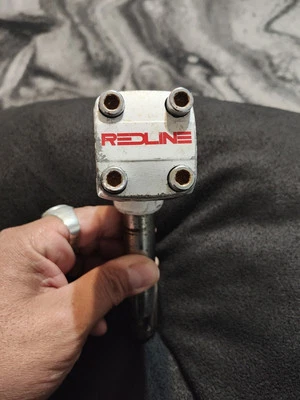 Redline Forklifter Stem Old School BMX Race OG 1980s CRMO White Suntour Japan - Image 1 of 4