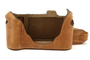 New Luigi M240 Basic Plus Grip Leather Half Case with Strap (EEL Brown) #49109 - Picture 1 of 12