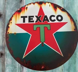 Texaco Gas 8x8 Wall Mount Man Cave Garage Gasoline Retro - Picture 1 of 1