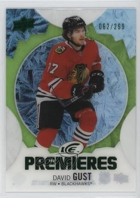 2023-24 Upper Deck Ice Ice Premieres Green /299 David Gust #159 Rookie RC - Image 1 of 2