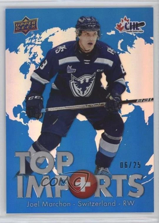 2022-23 Upper Deck CHL Top Imports Blue /25 Joel Marchon #TI-13 - Image 1 of 2