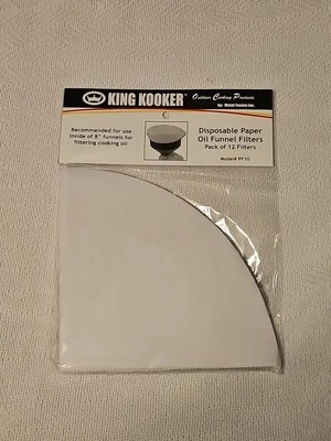 King Kooker PF10 Disposable Paper Oil Funnel Filters - 12 Pack (AC) - Image 1 of 2