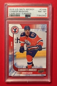 2015-16 Upper Deck National Hockey Card Day Canada #CAN6 Connor McDavid PSA 8 RC - Picture 1 of 2