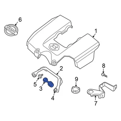 For Nissan Titan 2004-2015 Nissan 16557VC200 Engine Cover Grommet Foto 1 de 4