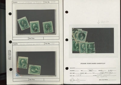 US Stamp collection dealer  Stock book pages  35  stamps  cv 1203.24   (goo9 - Image 1 of 4