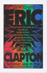 Eric Clapton at The Spectrum 2000s Framed Concert Poster - Picture 1 of 2