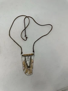Collana Silpada Citrino e Sterling 24" su cordino di pelle regolabile - Foto 1 di 3