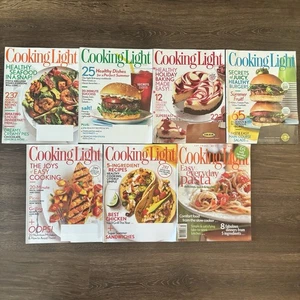 Lot of 7 Cooking Light Magazines 2015 Healthy Recipes Burgers Pasta Seafood - Imagen 1 de 11