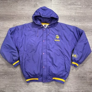 Vintage Starter Minnesota Vikings Puffer Jacket Adult Large NFL Logo Athletic - Picture 1 of 10