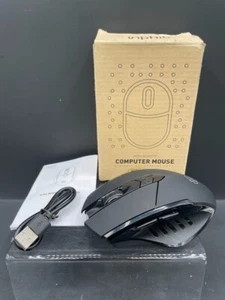 Inphic PM6 Black Wireless Bluetooth Rechargeable Optical Mouse - Picture 1 of 8