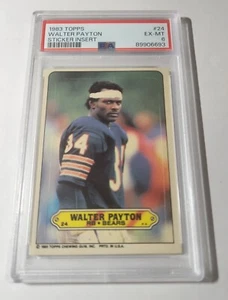 WALTER PAYTON -- 1983 TOPPS -- STICKER INSERT -- #24 -- PSA EX-MT 6 - Picture 1 of 1