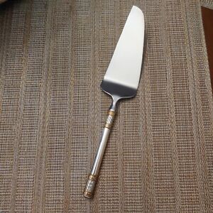 Pie & Cake Server with Stainless Blade Golden Aegean Weave By Wallace No Mono