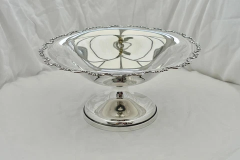 RARE GEORGE V HM STERLING SILVER PEDESTAL BOWL 1922 Cover