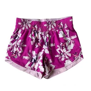 Girls M 7-8 Avia Athletic Active Reversible Floral Light Purple Magenta Shorts - Picture 1 of 4