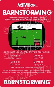 Atari 2600 Replacement Label - Barnstorming - Picture 1 of 1