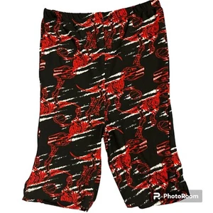Quad Seven Boys Size 7/8 Shorts – Black Red Basketball Dinosaur Graphic Elastic - Picture 1 of 2